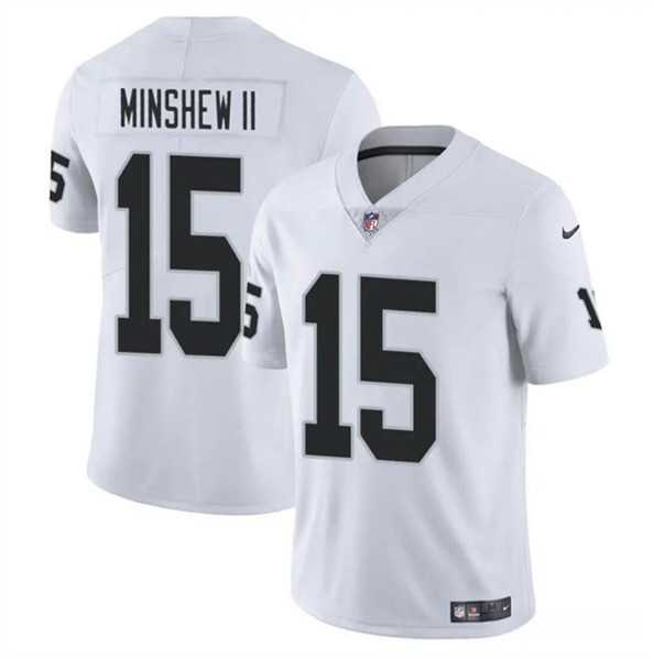 Youth Las Vegas Raiders #15 Gardner Minshew II White Vapor Untouchable Stitched Jersey Dzhi